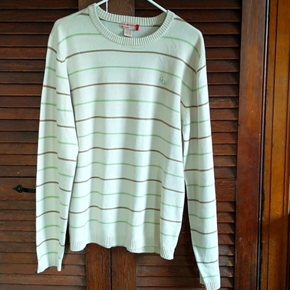 Vintage Guess Men's Stripe Sweater Shirt crew neck Size XL